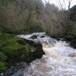 Photo of the Owennashad river in County Waterford Ireland. Pictures of Irish whitewater kayaking and canoeing. 3rd main drop on the river. Photo by michael flynn