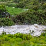 Photo of the Caher river in County Clare Ireland. Pictures of Irish whitewater kayaking and canoeing. Beware of wires across the river at the take out. They can be unhooked while paddling and put back after with a bit of rope work. Photo by Barry Loughnane