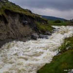 Photo of the Caher river in County Clare Ireland. Pictures of Irish whitewater kayaking and canoeing. Huge Water. Photo by Barry Loughnane