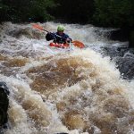 Photo of the Kilmacrennan Gorge, Lennon river in County Donegal Ireland. Pictures of Irish whitewater kayaking and canoeing. kilmacrennan gorge. Photo by owe