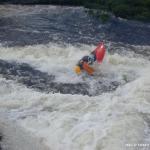 Photo of the Lee river in County Cork Ireland. Pictures of Irish whitewater kayaking and canoeing. Sluice high water. Photo by MickeyB