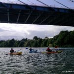 Photo of the Suir river in County Tipperary Ireland. Pictures of Irish whitewater kayaking and canoeing. under the bridge. Photo by mick