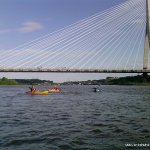 Photo of the Suir river in County Tipperary Ireland. Pictures of Irish whitewater kayaking and canoeing. new bridge river suir. Photo by mick