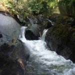 Photo of the Coomeelan Stream in County Kerry Ireland. Pictures of Irish whitewater kayaking and canoeing. Between first and second bridges. Photo by Daithí
