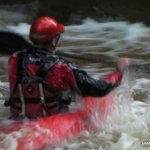 Photo of the Ulster Blackwater (Benburb Section) in County Tyrone Ireland. Pictures of Irish whitewater kayaking and canoeing. the looping hole.. Photo by keith bradley