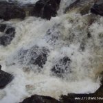 Photo of the Srahnalong river in County Mayo Ireland. Pictures of Irish whitewater kayaking and canoeing. Manky Upper Section.Low water. Photo by Graham 'I see dead people' Clarke