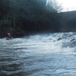 Photo of the Aughrim river in County Wicklow Ireland. Pictures of Irish whitewater kayaking and canoeing. there are lots of these type of little rapids. Photo by steve fahy