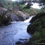 Photo of the Coomhola river in County Cork Ireland. Pictures of Irish whitewater kayaking and canoeing. Rest of Final Rapid. Photo by Dave P