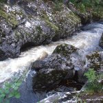 Photo of the Coomhola river in County Cork Ireland. Pictures of Irish whitewater kayaking and canoeing. Final Rapid Runnable with tide in. Photo by Dave P