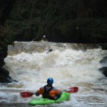 Photo of the Clare Glens - Clare river in County Limerick Ireland. Pictures of Irish whitewater kayaking and canoeing. center of photo. Photo by Francis Keogh
