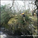 Photo of the Avonmore (Annamoe) river in County Wicklow Ireland. Pictures of Irish whitewater kayaking and canoeing. jackson dive board, damo. Photo by steve