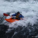 Photo of the Lough Hyne Tidal Rapids in County Cork Ireland. Pictures of Irish whitewater kayaking and canoeing. grumpy face. Photo by dave g