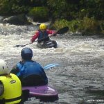 Photo of the Slaney river in County Carlow Ireland. Pictures of Irish whitewater kayaking and canoeing. aghade bride. Photo by steve