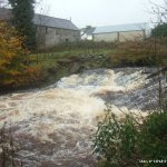 Photo of the Termon river in County Fermanagh Ireland. Pictures of Irish whitewater kayaking and canoeing. Mill in high water2. Photo by patrick