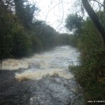 Photo of the Termon river in County Fermanagh Ireland. Pictures of Irish whitewater kayaking and canoeing. last part of rapids prior to takeout in highwater.