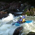 Photo of the Sheen river in County Kerry Ireland. Pictures of Irish whitewater kayaking and canoeing. Neal kelly first drop on the sheen. Photo by colin wong