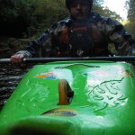 Photo of the Dargle river in County Wicklow Ireland. Pictures of Irish whitewater kayaking and canoeing. Center of the nain falls is shallow.just ask noel brown. Photo by steve fahy