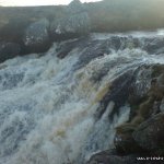Photo of the Kip (Loughkip) river in County Galway Ireland. Pictures of Irish whitewater kayaking and canoeing. Plane Slide on the upper Kip - very low water. Photo by Seanie