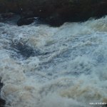 Photo of the Kip (Loughkip) river in County Galway Ireland. Pictures of Irish whitewater kayaking and canoeing. Plane Slide on the upper Kip - very low water - good potential . Photo by Seanie