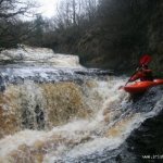Photo of the Roogagh river in County Fermanagh Ireland. Pictures of Irish whitewater kayaking and canoeing. Eoin Halliday on final slide. Photo by Conor Daly