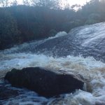 Photo of the Kip (Loughkip) river in County Galway Ireland. Pictures of Irish whitewater kayaking and canoeing. Slide and stopper. . Photo by Seanie