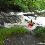 Photo of the Glenmacnass river in County Wicklow Ireland. Pictures of Irish whitewater kayaking and canoeing. section baside lyhamns. Photo by steve fahy