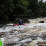 Photo of the Upper Liffey river in County Wicklow Ireland. Pictures of Irish whitewater kayaking and canoeing. paul summers middle section. Photo by steve fahy